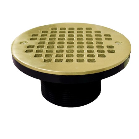 Jones Stephens 3in. IPS ABS Spud with 6in. Polished Brass Strainer D57305